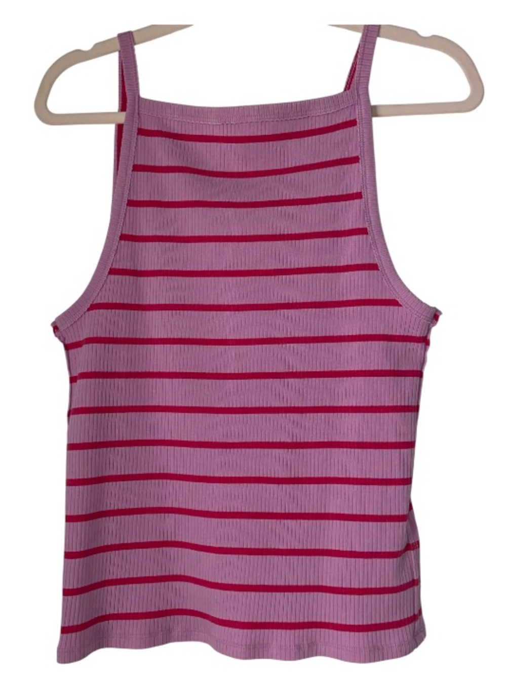 NWT Free People Tank Top Lavender Tank with Fuchsia Stripes